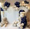Navy Blue Balloon Garland - Double Stuffed Pearl White Royal Blue Balloons Dark Navy Gold Balloon Arch Kit for Birthday Party Baby Shower Wedding Graduation Bridal Shower Decoration